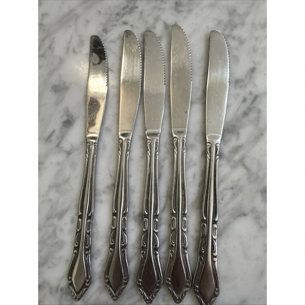 Stanley Roberts Rogers Co Stainless Korea Auberge 5 Butter Knives Satin